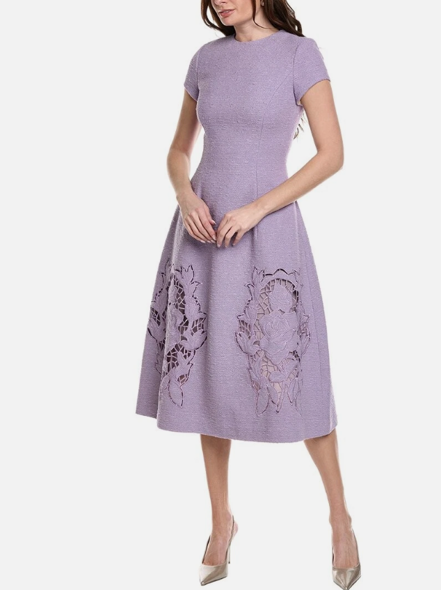 Oscar De La Renta Tweed Silk & Wool-Blend Midi Dress Women's